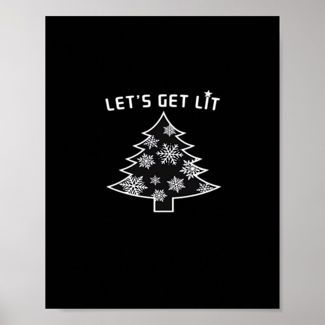 Affiche Lit Noël Arbre de Noël Lumières de vacances Essent (Devant)