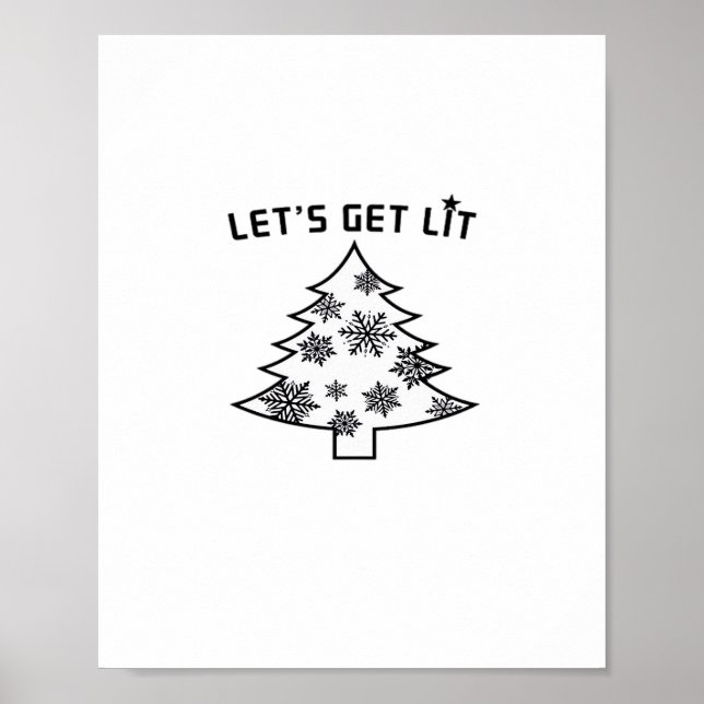 Affiche Lit Noël Arbre de Noël Lumières de vacances Essent (Devant)