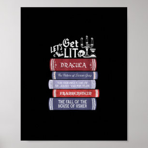 Affiche Lit - Vintage Horror Book Lover Bookworm