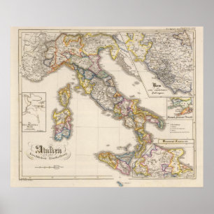 Affiche L'Italie à sa division ecclésiastique