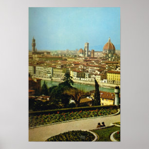 Affiche L'Italie, Firenze, panorama de la ville