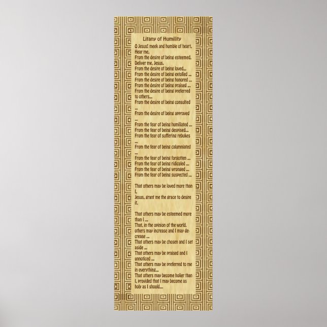Affiche Litanie d'humilité (Devant)
