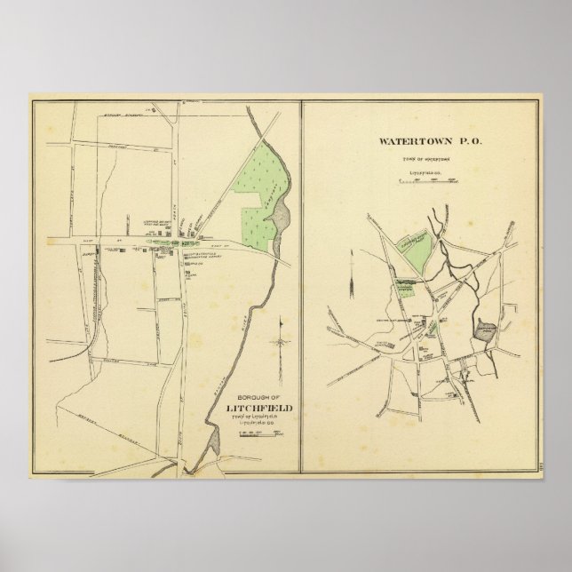 Affiche Litchfield, Watertown (Devant)