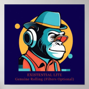 Affiche LITE EXISTENTIELLE Toon Chimp