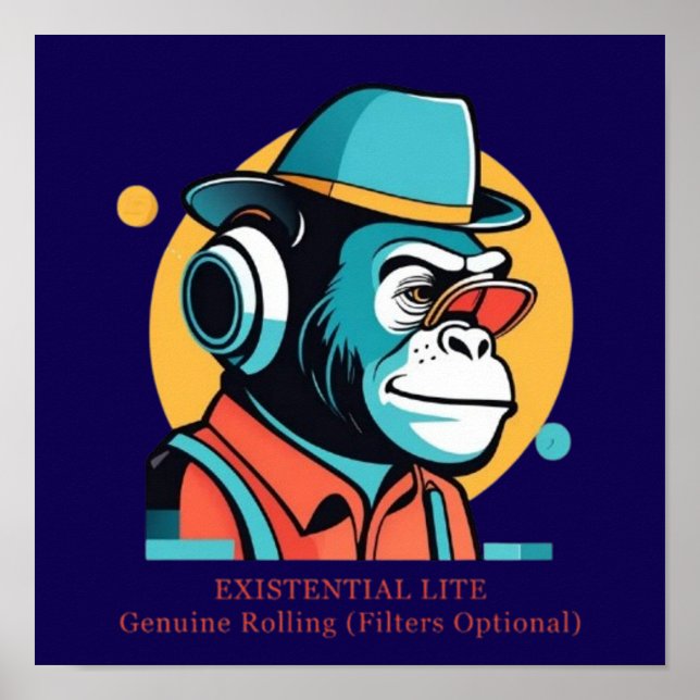 Affiche LITE EXISTENTIELLE Toon Chimp (Devant)