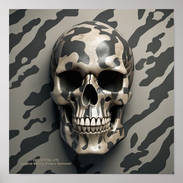 Affiche LITE Memento Mori Camo Skull (Devant)