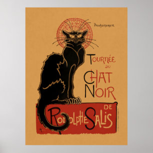 Affiche Lithographie couleur de la Tournée du Chat Noir