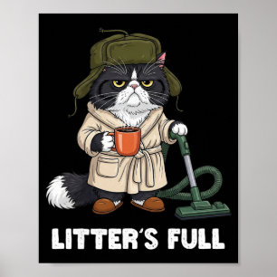 Affiche Litière de chat drôle est pleine parodie amateurs
