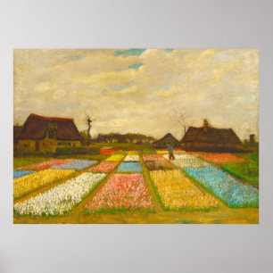 Affiche Lits à fleurs en Hollande par van Gogh