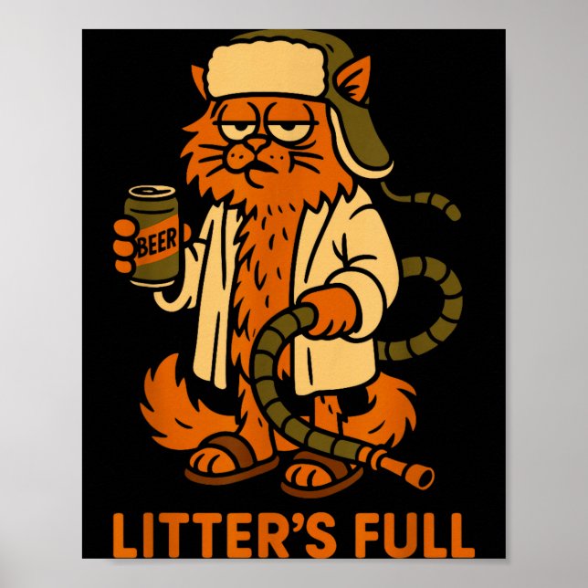Affiche Litter’s Full Funny Cat Lovers Christmas Xmas  (Devant)