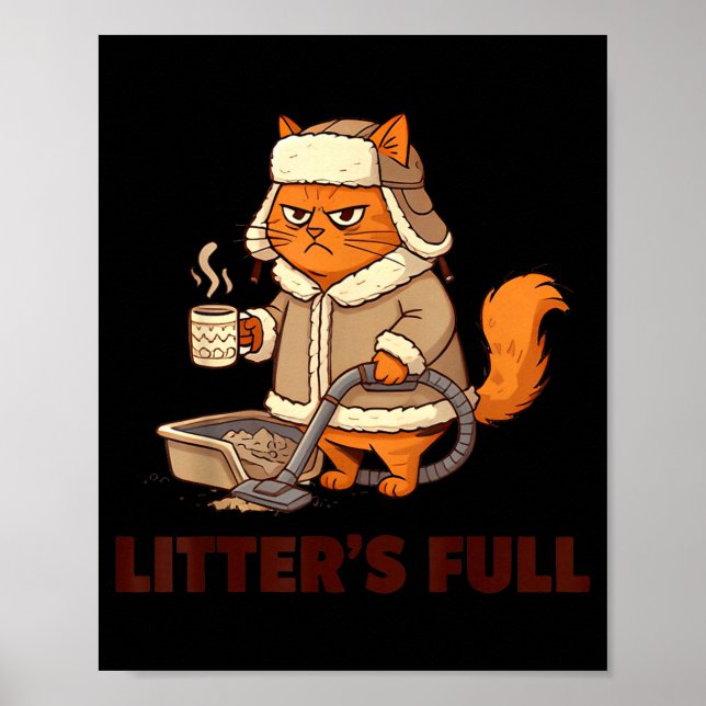 Affiche Litter’s Full Funny Cat Lovers Christmas Xmas  (Devant)