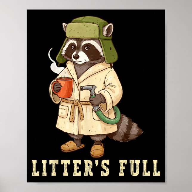 Affiche Litter’s Full Funny Raccoon Christmas Mpy Raccoon  (Devant)