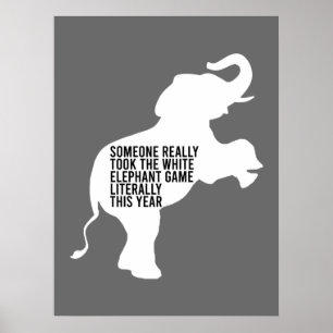 Affiche Littéralement le moins drôle de cadeau d'éléphant