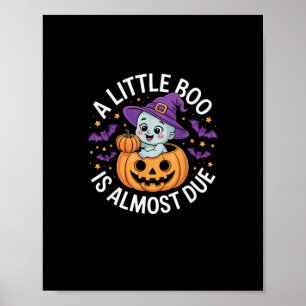 Affiche Little Boo Est Presque Dû Mignonne Grossesse Hallo