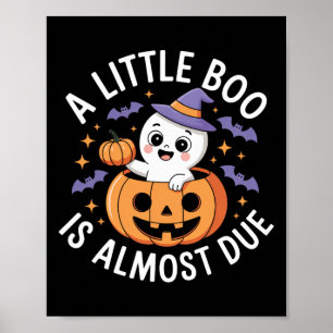 Affiche Little Boo Est Presque Dû Mignonne Grossesse Hallo