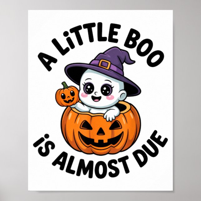 Affiche Little Boo Est Presque Prête Mignonne Grossesse Ha (Devant)