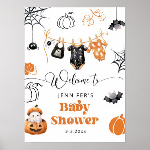Affiche Little Boo est Prête linge à linge Bienvenue à la
