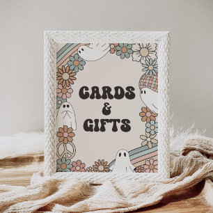 Affiche Little Boo Halloween Baby showers cartes et cadeau