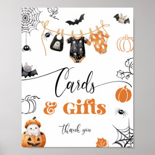 Affiche Little Boo halloween Ligne de vêtements cartes et
