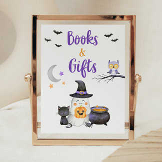 Affiche Little Boo Neutral Halloween Livres et Cadeaux Pan