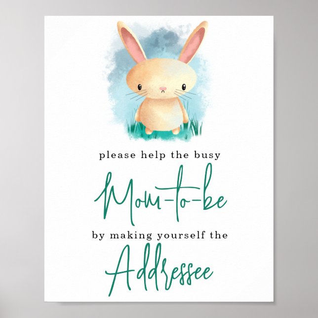 Affiche Little Bunny - Maman à être destinataire (Devant)