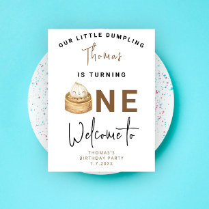 Affiche Little Chinese dumpling first Birthday Party