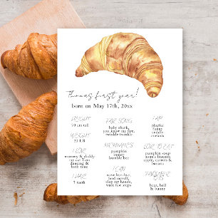 Affiche Little Croissant Premier anniversaire Jalon Annive
