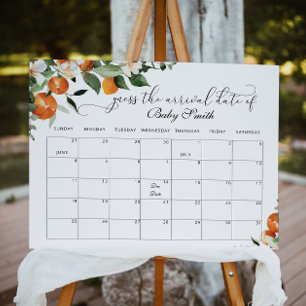 Affiche Little cutie Guess the due Date calendar