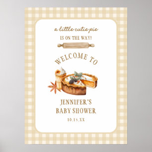 Affiche Little Cutie Pie Est Sur Le Chemin Baby shower Bie