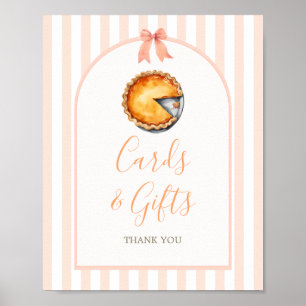 Affiche Little Cutie Pie Orange En vichy Cartes et Cadeaux
