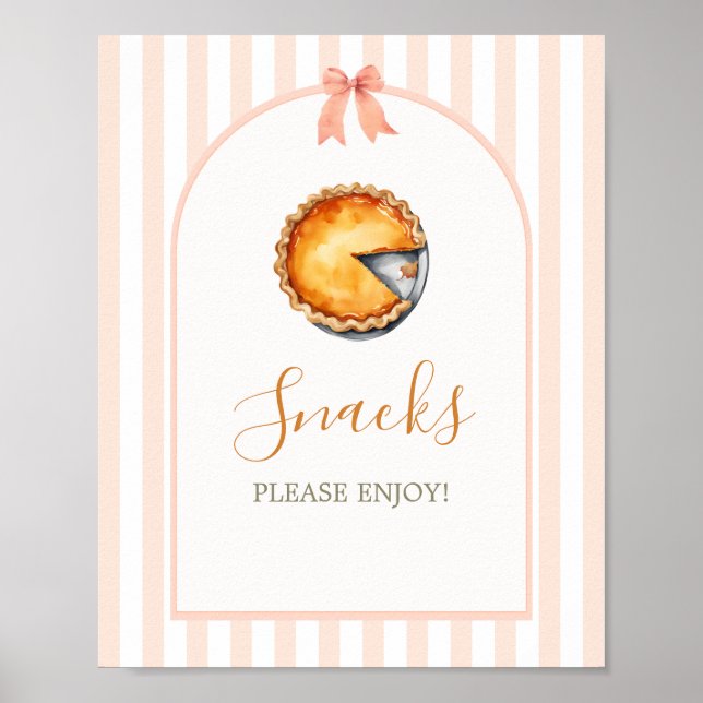 Affiche Little Cutie Pie Orange En vichy Snacks (Devant)
