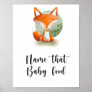 Affiche Little Fox - Nommez cette nourriture pour bébé