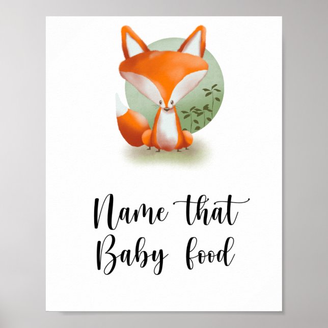Affiche Little Fox - Nommez cette nourriture pour bébé (Devant)