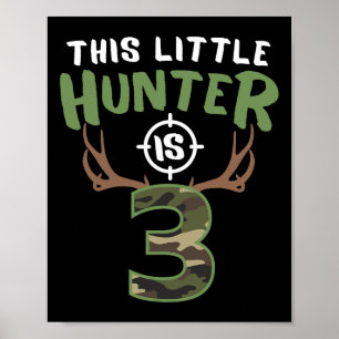 Affiche Little Hunter Est 3 Anniversaires Garçons 3e Anniv