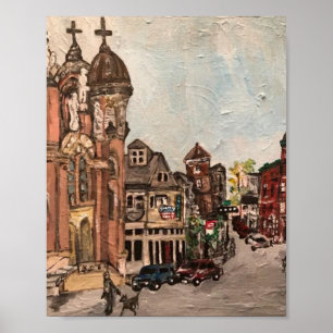 Affiche "Little Italy, Cleveland" Ohio Peinture