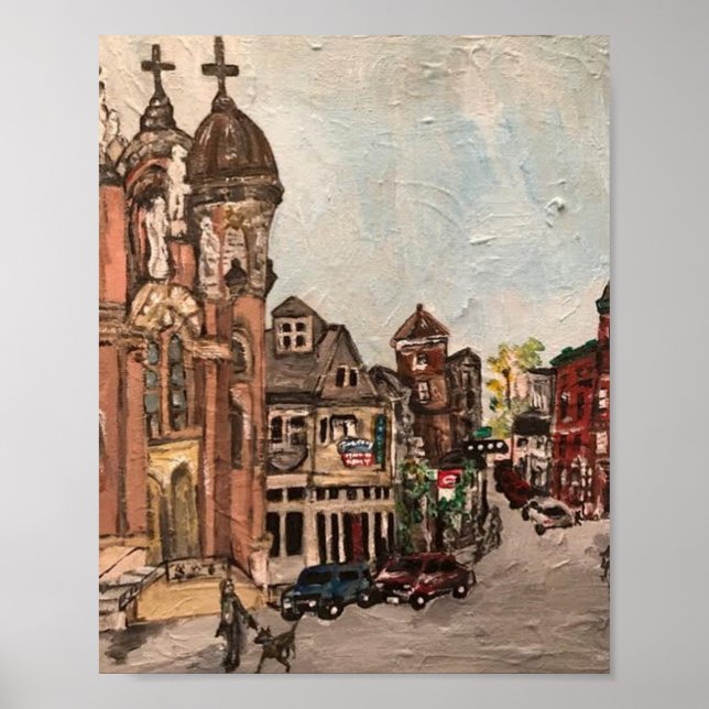 Affiche "Little Italy, Cleveland" Ohio Peinture (Devant)