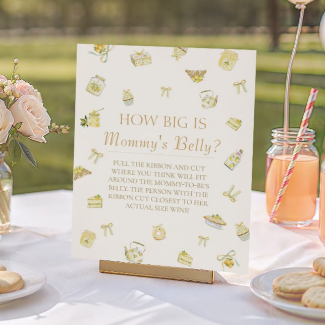 Affiche Little Lemon Baby Shower How Big Mommys Belly (Créateur téléchargé)