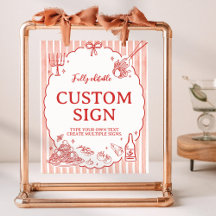 Little Meatball Italian Birthday Party Table Sign