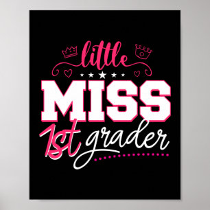 Affiche Little Miss 1st Grader Hello First Grade First Day