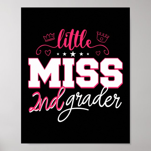 Affiche Little Miss 2nd Grader Bonjour 2e année (Devant)