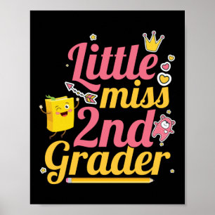 Affiche Little Miss 2nd Grader Bonjour 2e année