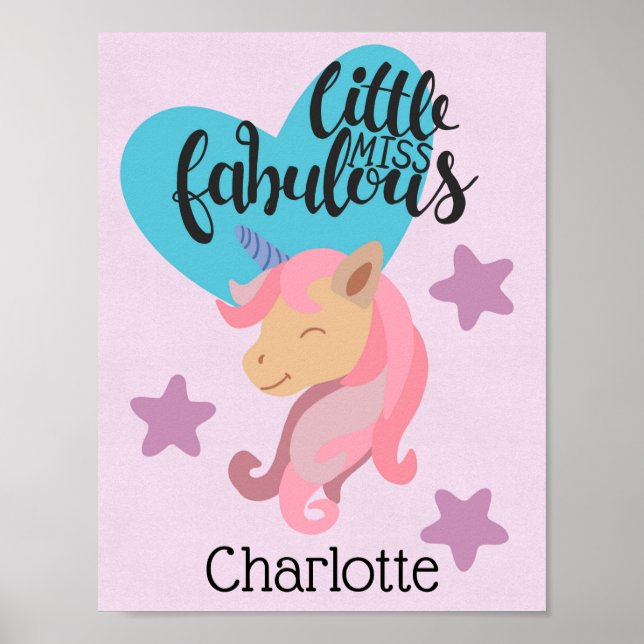 Affiche Little Miss Fabulous Unicorn (Devant)