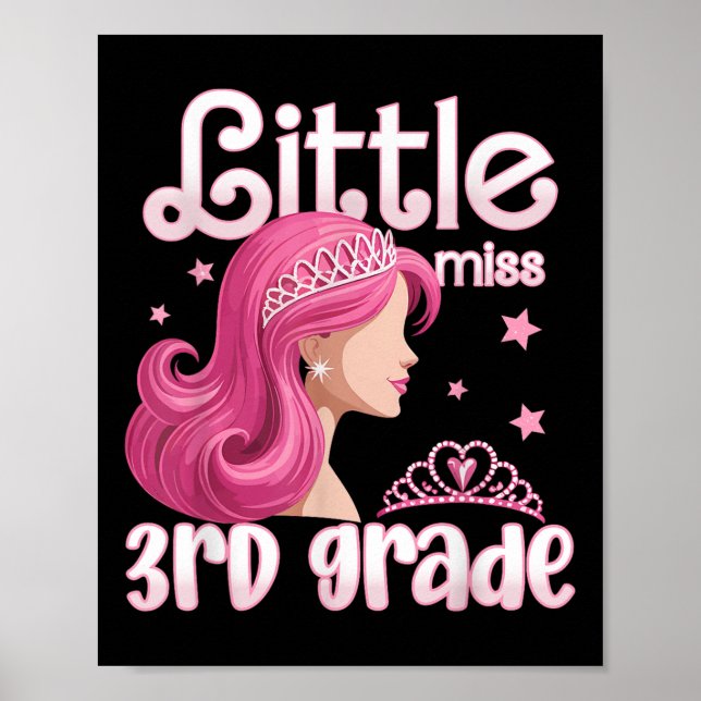 Affiche Little Miss Third Grade Back To School Teacher Stu (Devant)