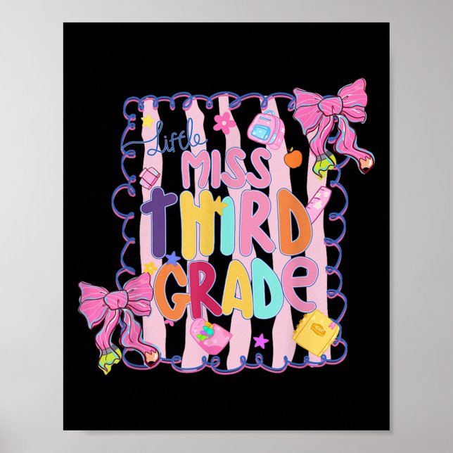 Affiche Little Miss Third Grade First Day Of 3rd Grade Coq (Devant)