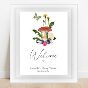 Affiche Little Mushroom - baby shower de bienvenue