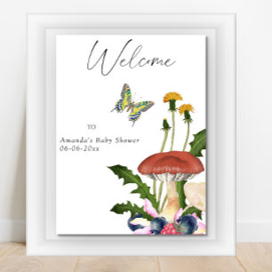 Affiche Little Mushroom - baby shower de bienvenue