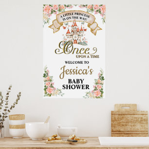 Affiche Little Princess Fairy Tale Castle Girl Baby shower