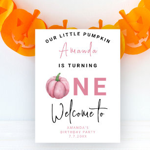 Affiche Little Pumpkin fille première fête d'anniversaire
