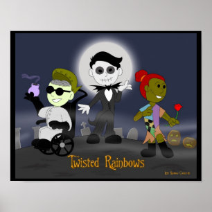 Affiche Little Rainbow Comics : Arcs-en-ciel tordus