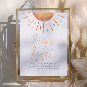 Affiche Little Ray of Sunshine Baby shower Déchets Raffle
